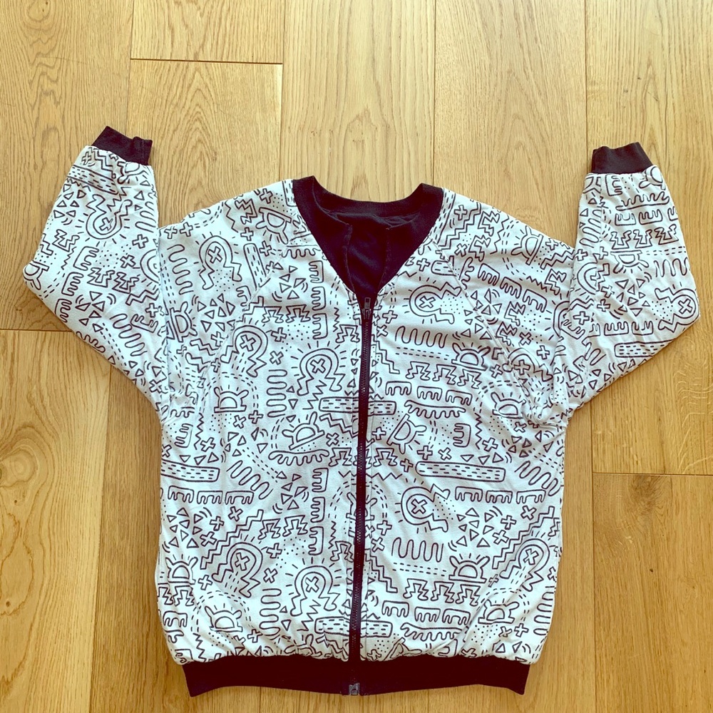 RARE 90’ Keith Harring COTTON BOMBER JACKET